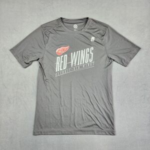 Detroit Red Wings NHL Men’s T-Shirt Gray Medium Polyester Quick Dry Stretch Top